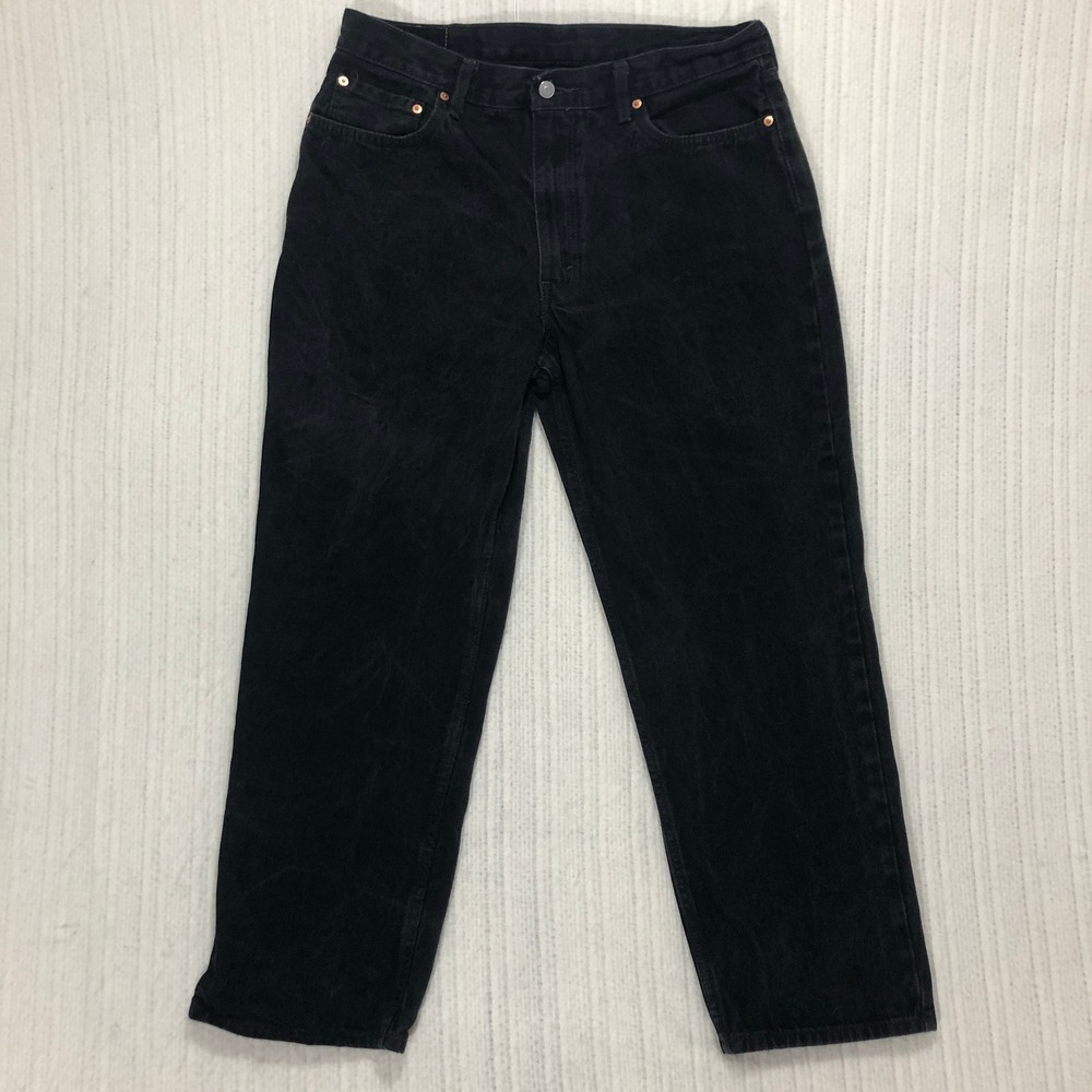 Levis‎ 550 Relaxed Fit Tapered Leg Black Denim Jeans Mens W38 L32 00550-0260